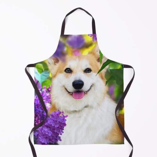 Item preview, Newton the Corgi Dog in Lilacs designed and sold by orionlodubyal.