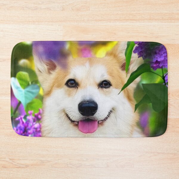 Item preview, Newton the Corgi Dog in Lilacs designed and sold by orionlodubyal.