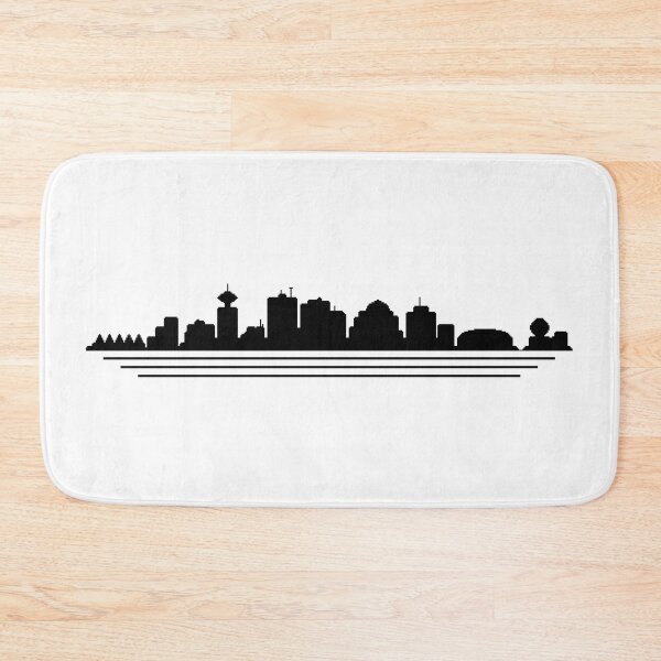 Aperçu de l'œuvre Vancouver Skyline Pixelart créée et vendue par ponderingpixel.