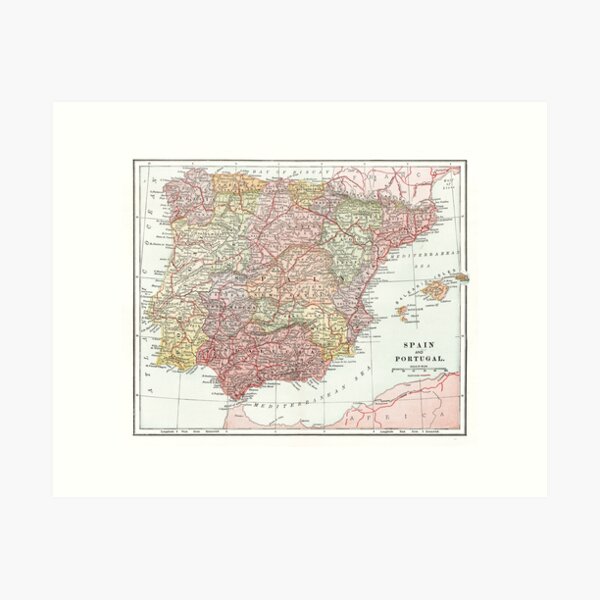 Item preview, Vintage Map of Spain designed and sold by IndigoTDesigns.