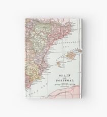 Cuaderno de tapa dura Mapa vintage de España