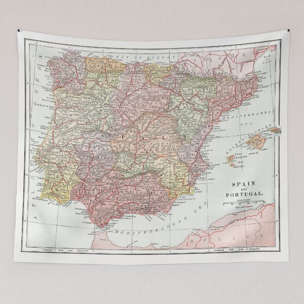Item preview, Vintage Map of Spain designed and sold by IndigoTDesigns.