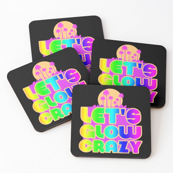 Item preview, Let's Glow Crazy Retro Neon Party Color Tee designed and sold by AlabaMendes.