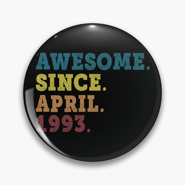 Item preview, Awesome Since April 1993 Retro Vintage 29th Birthday Gift designed and sold by designbychow.