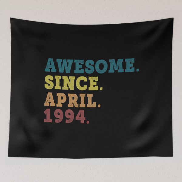 Item preview, Awesome Since April 1994 Retro Vintage 28th Birthday Gift designed and sold by designbychow.