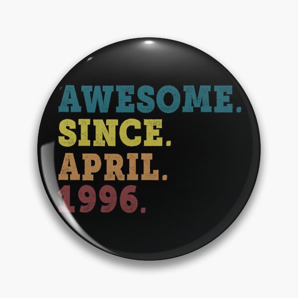 Item preview, Awesome Since April 1996 Retro Vintage 26th Birthday Gift designed and sold by designbychow.