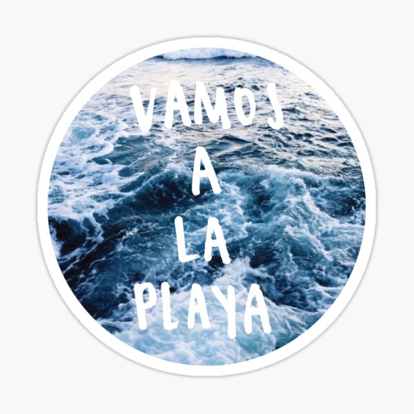 vamos a la playa Sticker
