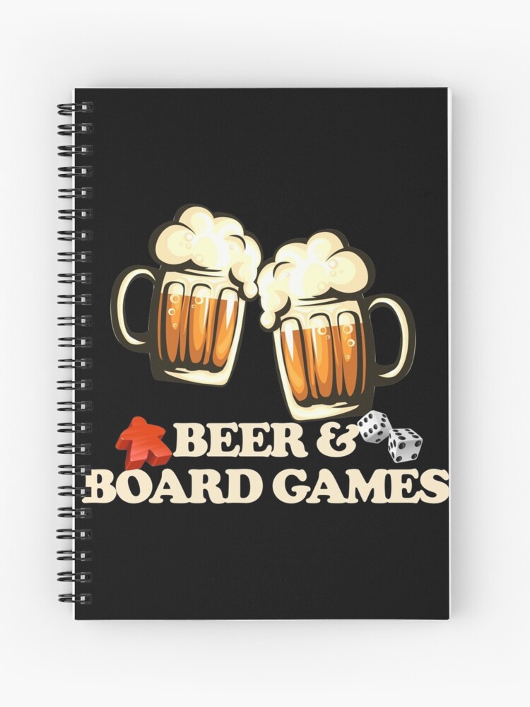 Cuaderno De Espiral Cerveza Y Juegos De Mesa De Mintytees Redbubble