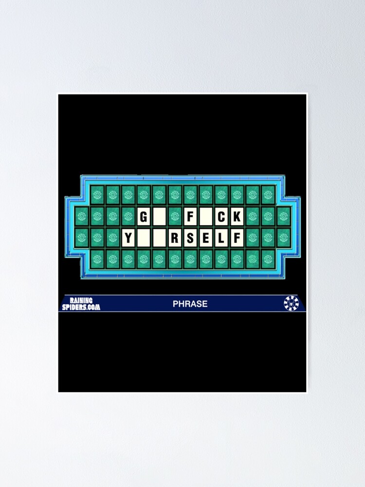 "Puzzle Parody Need to buy a vowel" Poster by OcChosss Redbubble