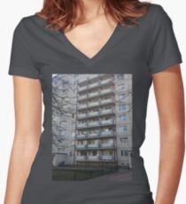 Berlin blocks Women's Fitted V-Neck T-Shirt