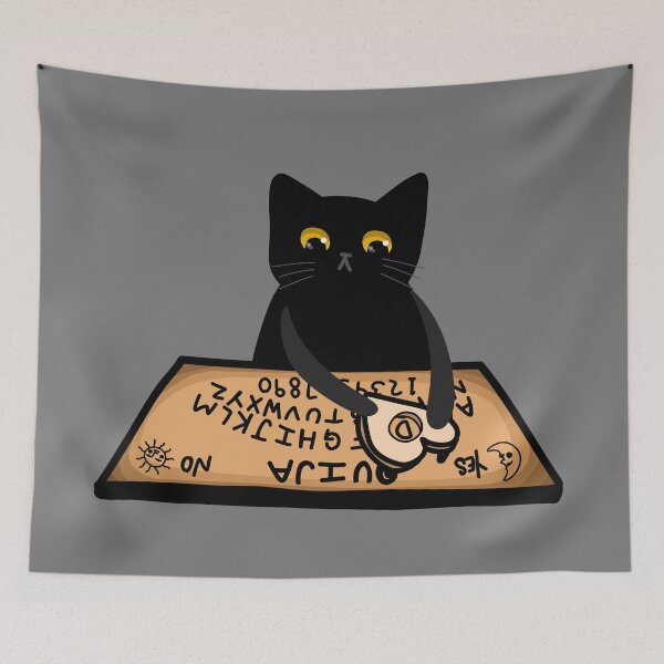 Item preview, Ouija Board Cat, No Ghosts designed and sold by KilkennyCat Art.