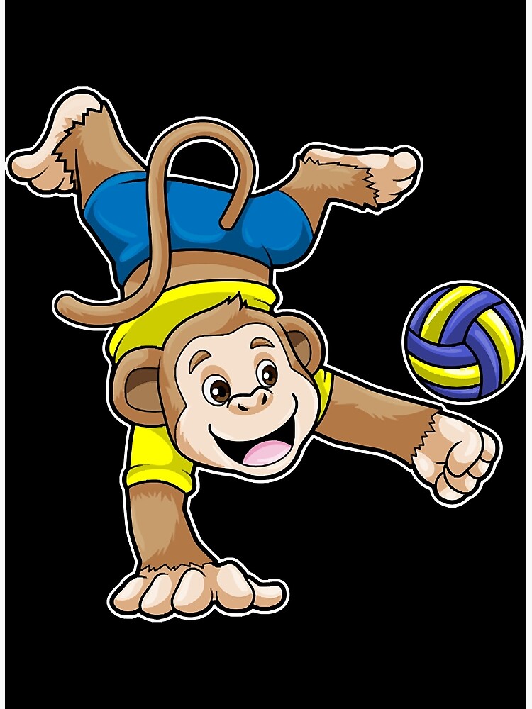 "Monkey at Sports with Volleyball " Poster for Sale by AdrianM8373759