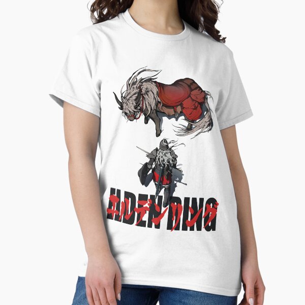 Vista previa del artículo con la obra «Convence Acción Juego de rol Humor Elden Ring X Akira Divertido», diseñado y vendido por GenevieBetynFry.