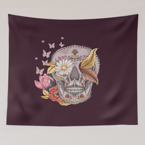 Item preview, butterfly skull designed and sold by Hoetoons.