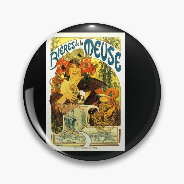 Item preview, Beer BIERES DE LA MEUSE Advertisement Alphonse Mucha Art Nouveau Poster designed and sold by kinlawahcoccatt.