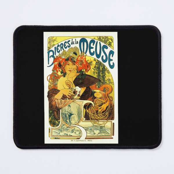 Item preview, Beer BIERES DE LA MEUSE Advertisement Alphonse Mucha Art Nouveau Poster designed and sold by kinlawahcoccatt.