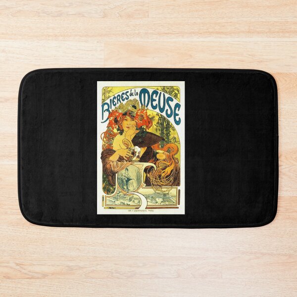 Item preview, Beer BIERES DE LA MEUSE Advertisement Alphonse Mucha Art Nouveau Poster designed and sold by kinlawahcoccatt.
