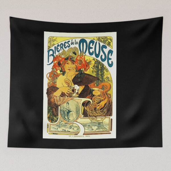 Item preview, Beer BIERES DE LA MEUSE Advertisement Alphonse Mucha Art Nouveau Poster designed and sold by kinlawahcoccatt.