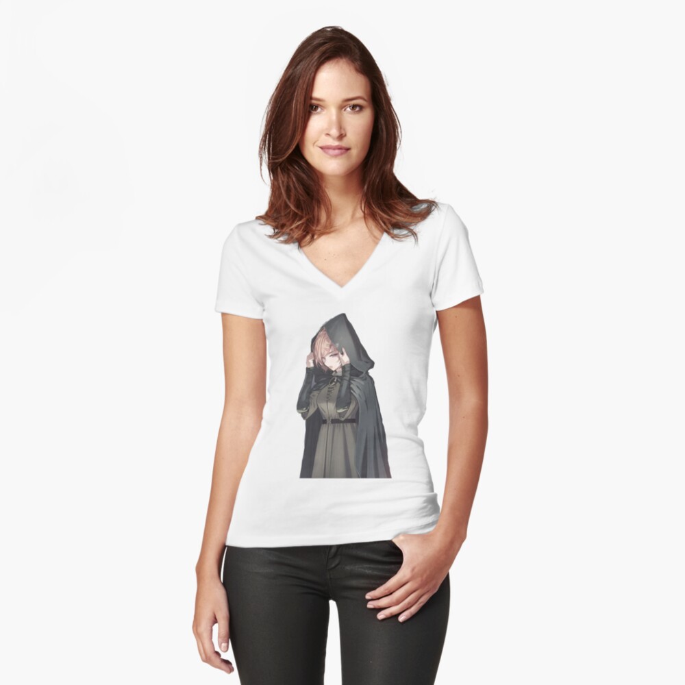 Vista previa del artículo con la obra «Camiseta entallada de cuello en V», diseñado y vendido por GenevieBetynFry.