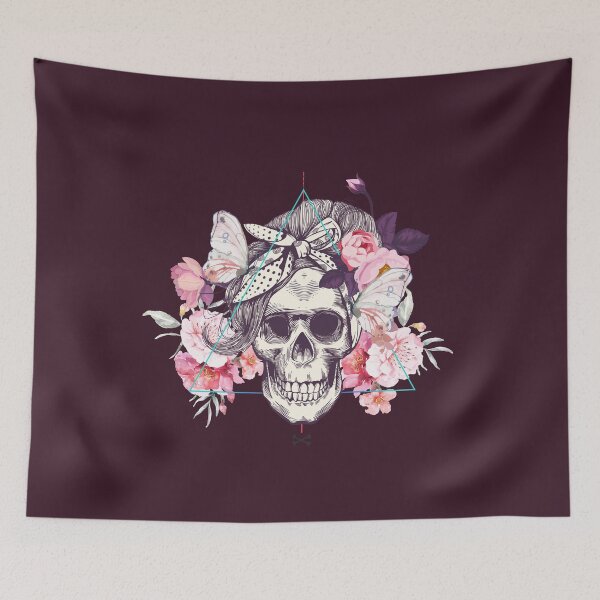Item preview, butterfly skull designed and sold by Hoetoons.