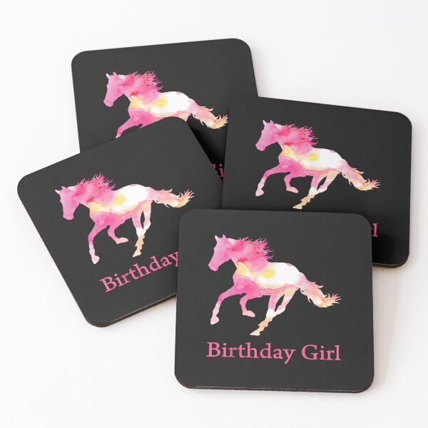 Item preview, Kids Birthday Pink Watercolor Horse  designed and sold by BrettPorter2612.