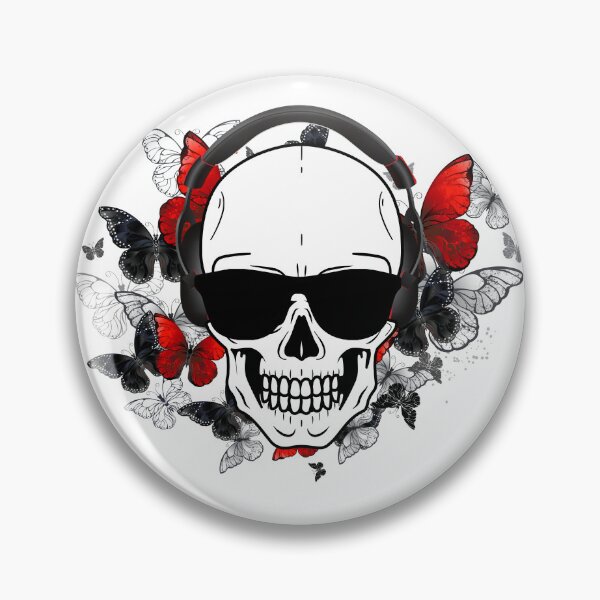 Item preview, butterfly skull designed and sold by Hoetoons.