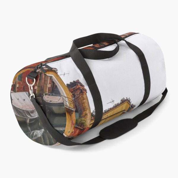Item preview, Colorful  pink and orange Italian houses &  Boats in venetian canals  designed and sold by anisbbmbrush.