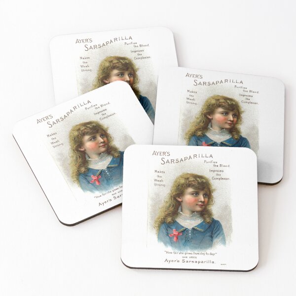 Item preview, Vintage Quack Medicine Advertisement, Ayer's Sarsaparilla, Pretty Little Girl designed and sold by hjsmith.