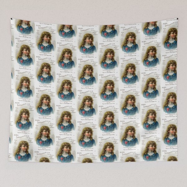 Item preview, Vintage Quack Medicine Advertisement, Ayer's Sarsaparilla, Pretty Little Girl designed and sold by hjsmith.