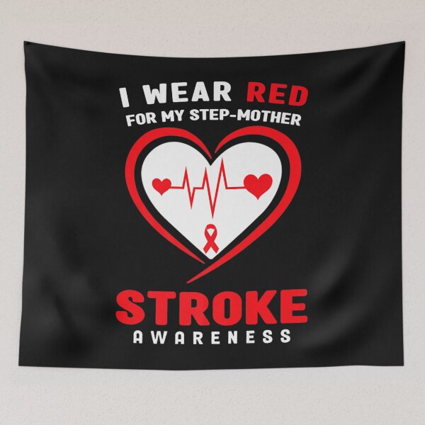 Item preview, I wear Red for my Step-mother Stroke Awareness designed and sold by Ralphhoades.