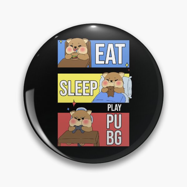 Artikelvorschau, Eat Sleep Play PUBG Cute Chubby Chonky Dog entworfen und verkauft von Annisa Yuwanda.