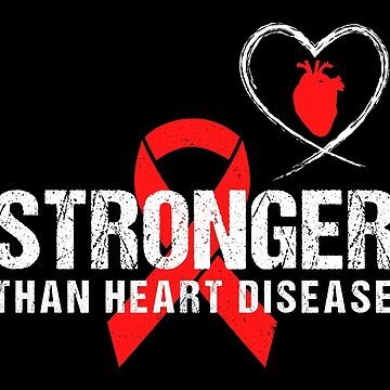 Stronger than Heart Disease CVD Red Awareness Ribbon Art Board