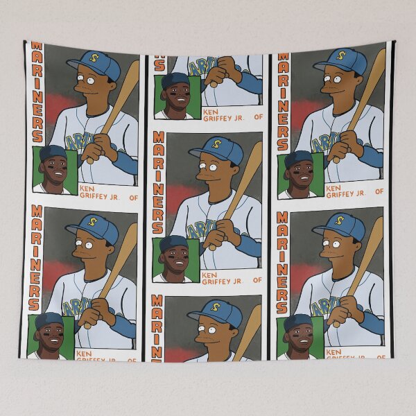 Item preview, Homer at the Bat - Ken Griffey Jr. Simpsons Parody Baseball Card Tee  designed and sold by BrettGr1556814.