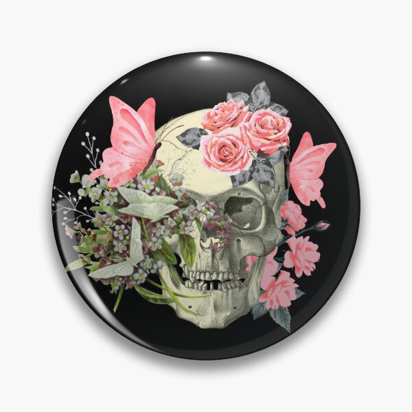 Item preview, butterfly skull designed and sold by Hoetoons.