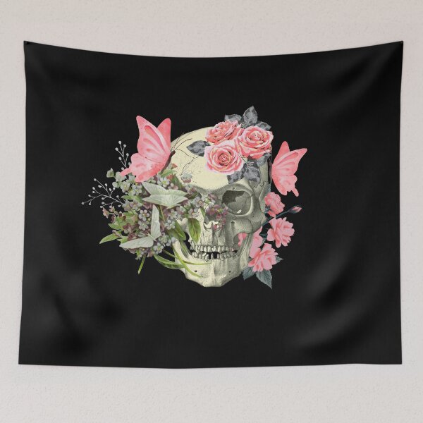 Item preview, butterfly skull designed and sold by Hoetoons.