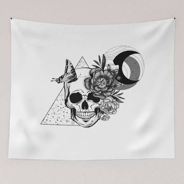 Item preview, Butterfly skull designed and sold by Hoetoons.
