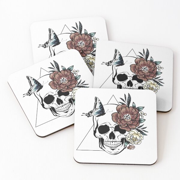 Item preview, butterfly skull designed and sold by Hoetoons.