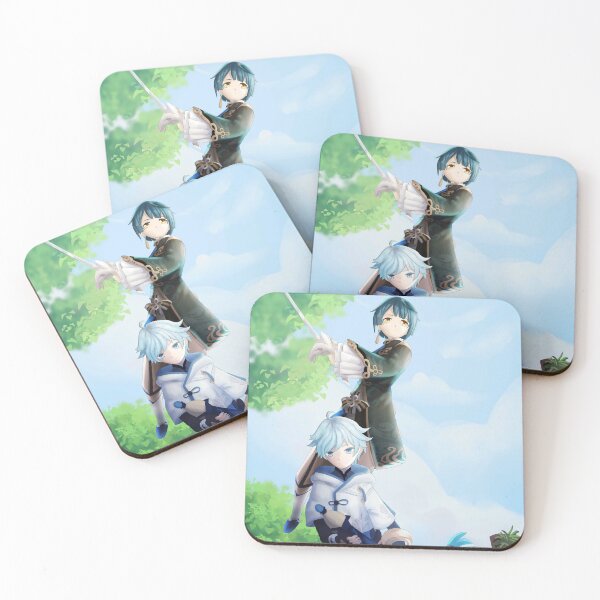 Item preview, Xingqiu and Chongyun out together designed and sold by Eli-FullOfFluff.