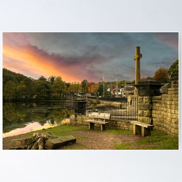 Item preview, Sunset At Newmillerdam War Memorial  designed and sold by Alisonchambers2.