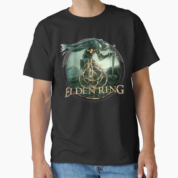 Vista previa del artículo con la obra «Convence Acción Juego de rol Humor The Elden Ring Christmas Holiday», diseñado y vendido por GenevieBetynFry.