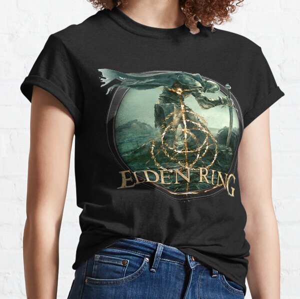 Vista previa del artículo con la obra «Convence Acción Juego de rol Humor The Elden Ring Christmas Holiday», diseñado y vendido por GenevieBetynFry.