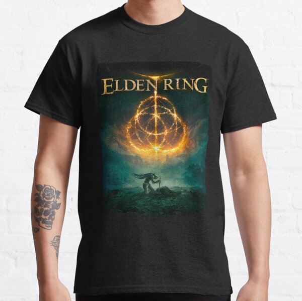 Vista previa del artículo con la obra «Convencer Acción Juego de rol Humor The Elden Ring Halloween Vacaciones», diseñado y vendido por GenevieBetynFry.