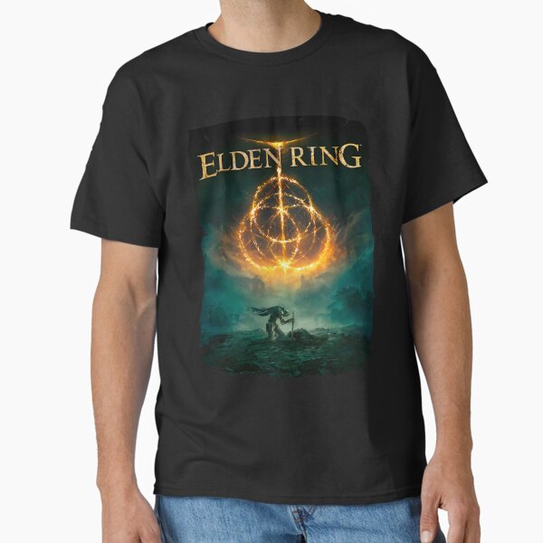 Vista previa del artículo con la obra «Convencer Acción Juego de rol Humor The Elden Ring Halloween Vacaciones», diseñado y vendido por GenevieBetynFry.