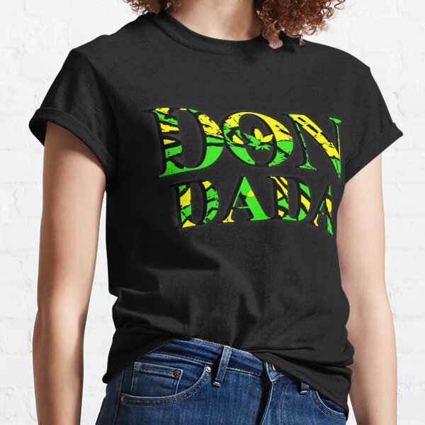 Vert Jaune Noir Drapeau Jamaïque Couleurs Style Don Dada Jamaïque ~ Par AnnievilleCreations T-shirt classique