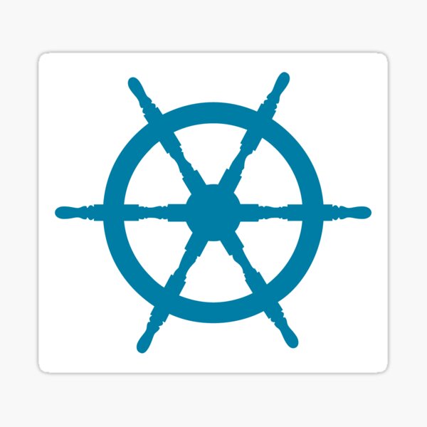 Item preview, Blue Ships Wheel Vector Art designed and sold by emmilowski.