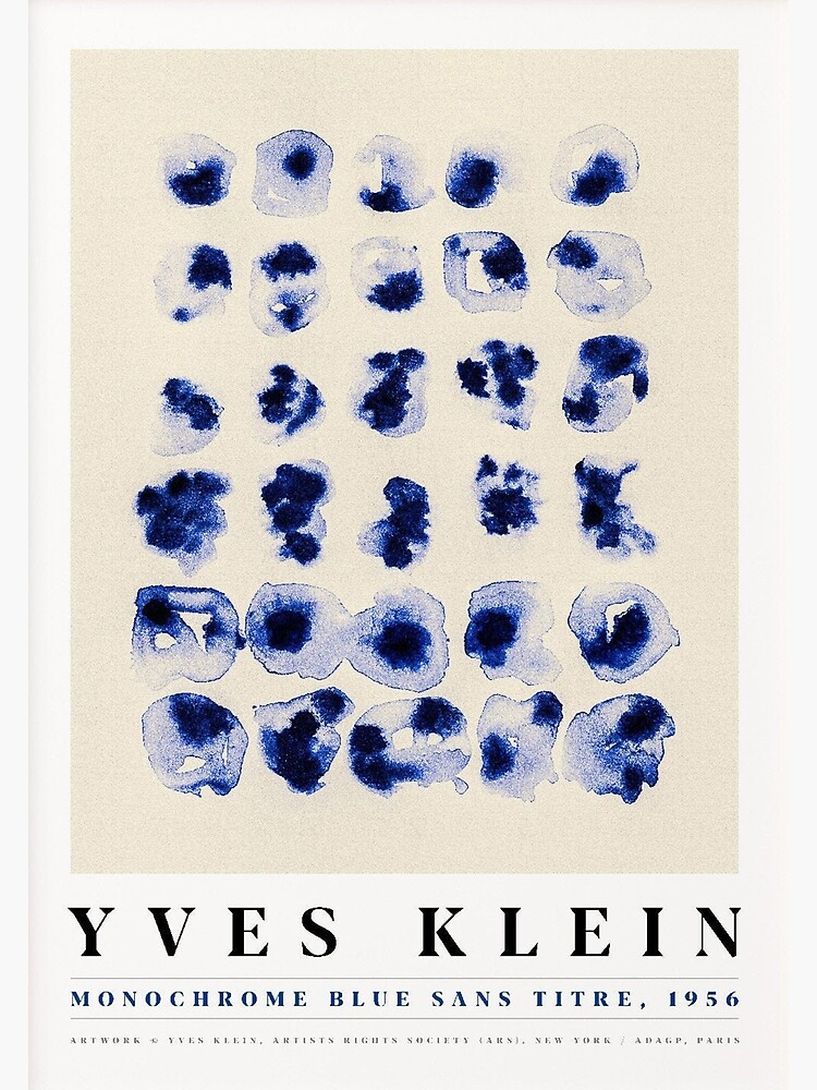 "Yves Klein Blue Monochrome" Poster by nchlsdickens Redbubble