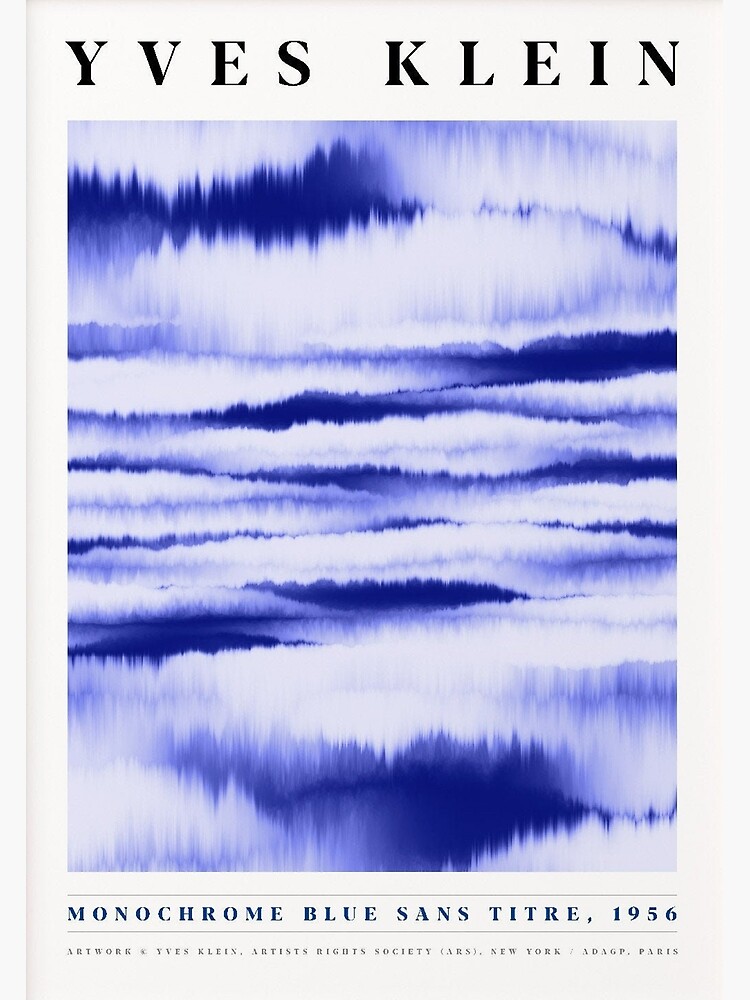 "Yves Klein Blue Monochrome Art" Poster for Sale by nchlsdickens