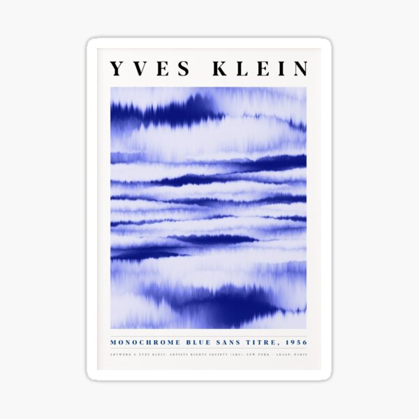 "Yves Klein Blue Monochrome Art" Sticker by nchlsdickens Redbubble