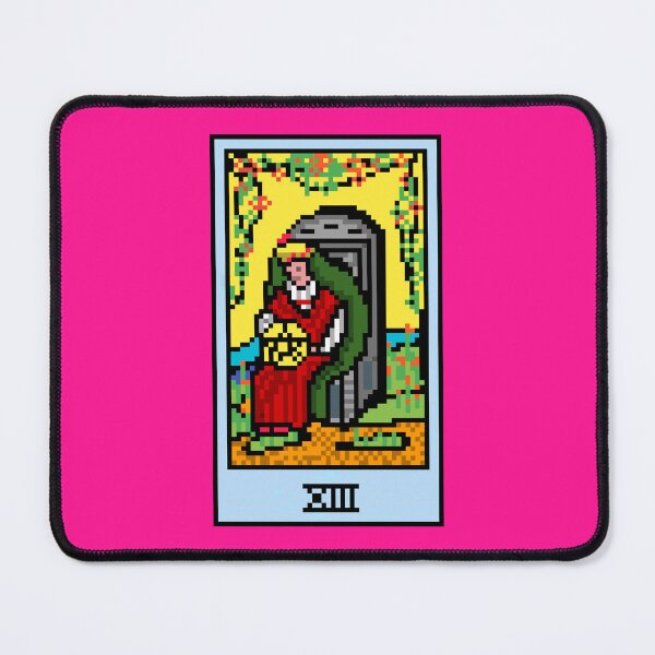 Item preview, Wait, is this pixel art tarot? Pink - Minor Arcana 'Queen of Pentacles' (Design for T-shirt, stickers and other accessories) designed and sold by Pixel Waite.