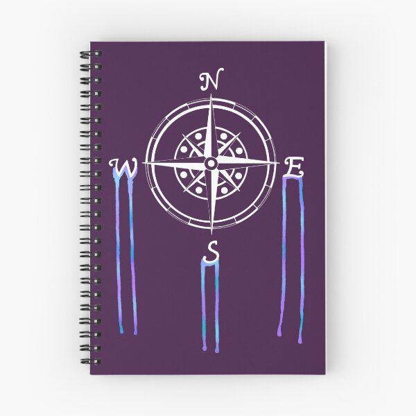 Item preview, Watercolor Naval Compass [White Ink] designed and sold by ImportAutumn.